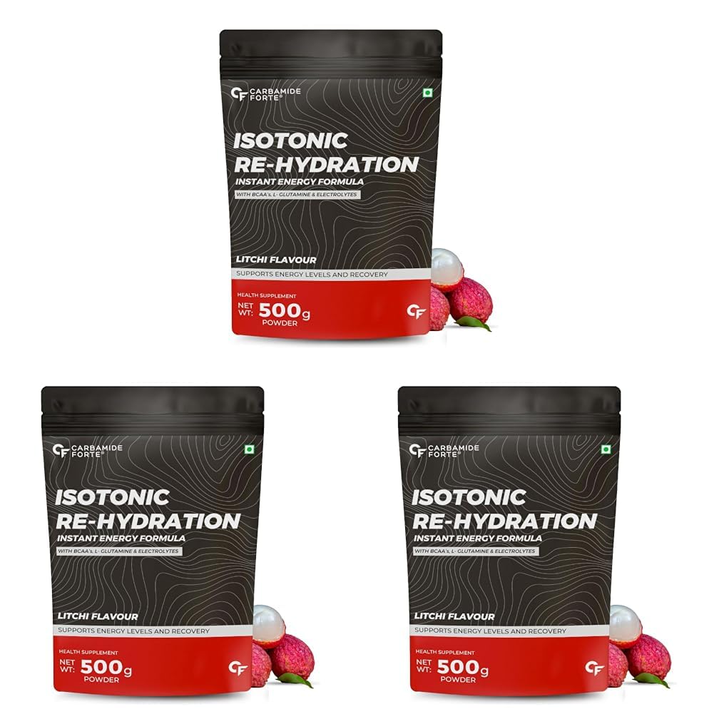 Carbamide Forte Isotonic Powder | Pre Workout Supplement For Men And Women| Instant Energy Drink for PreWorkout | Electrolytes Powder with added BCAA & L Glutamine - Litchi Flavour - 500g (Pack of 3) (B0DDTWBFMG) Amazon Price History, Amazon Price Tracker