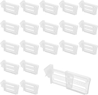 QUARKZMAN 20pcs Fridge Organizer, Adjustable Refrigerator Divider Retractable Plastic Side Door for Bottle Holder Seasoning Drink Egg Home Kitchen