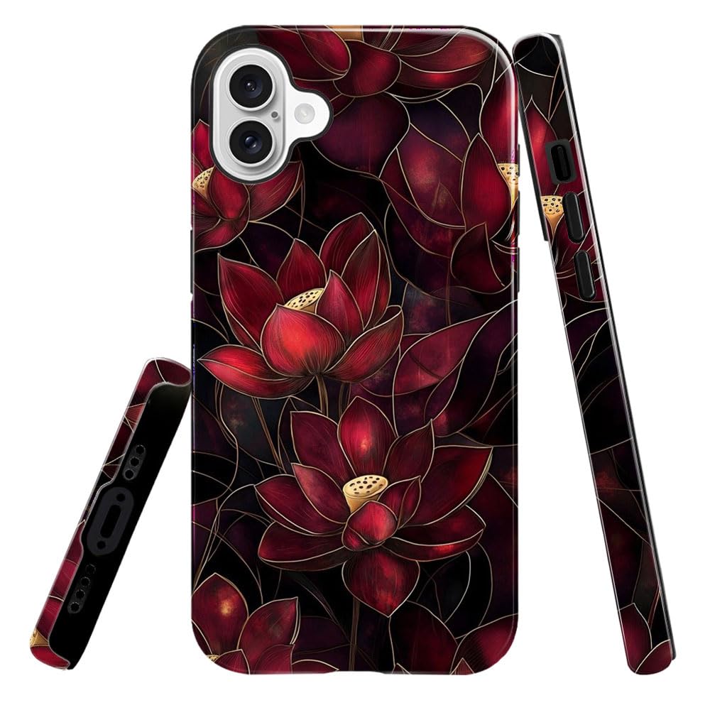 Coque iPhone 16 Plus antichoc pour éviter les rayures et bris d'écran lotus