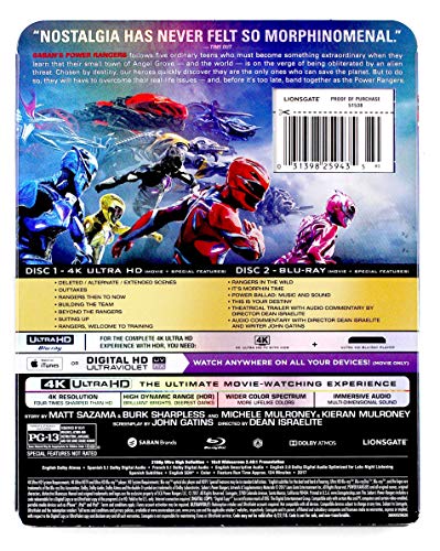 Saban's Power Rangers 4K Ultra HD [Blu-ray + Digital HD]