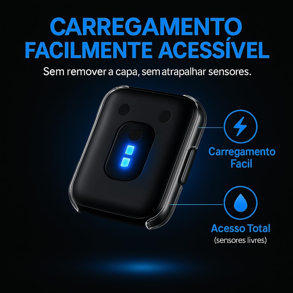 Capa Protetora com Película Compatível com Samsung Galaxy Fit 3 Transparente de Alta Resistência Capa Case Galaxy Fit 3 Protetora para Smartwatch