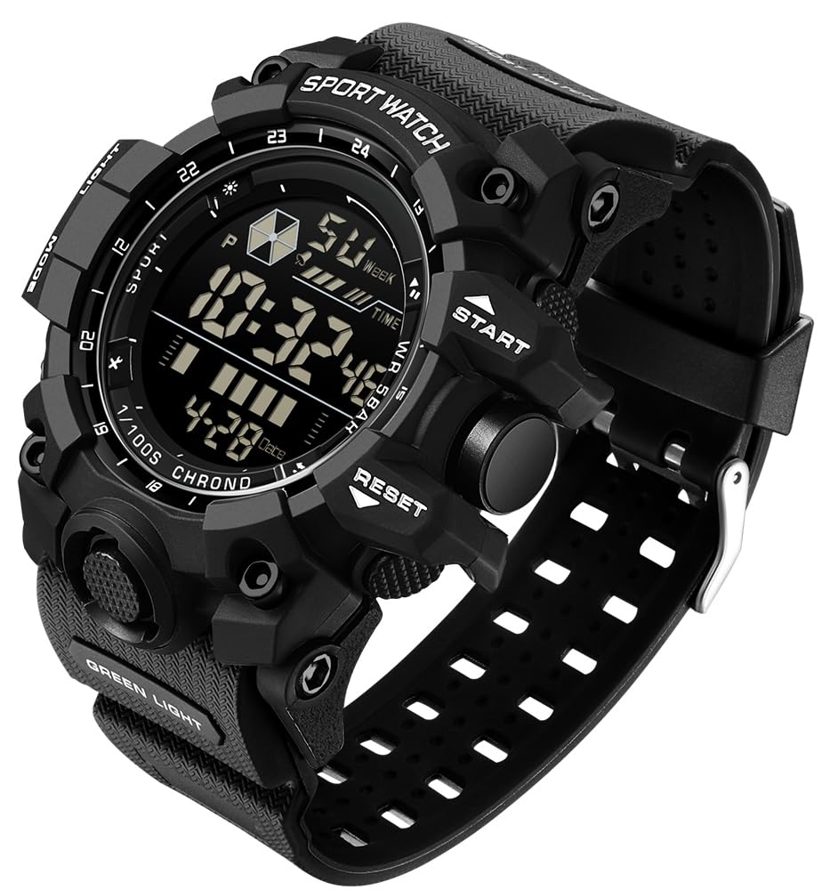 Orologio digitale da uomo, multifunzione, digitale, con allarme elettronico, impermeabile, sportivo