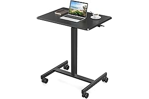 Sweetcrispy Small Mobile Rolling Standing Desk