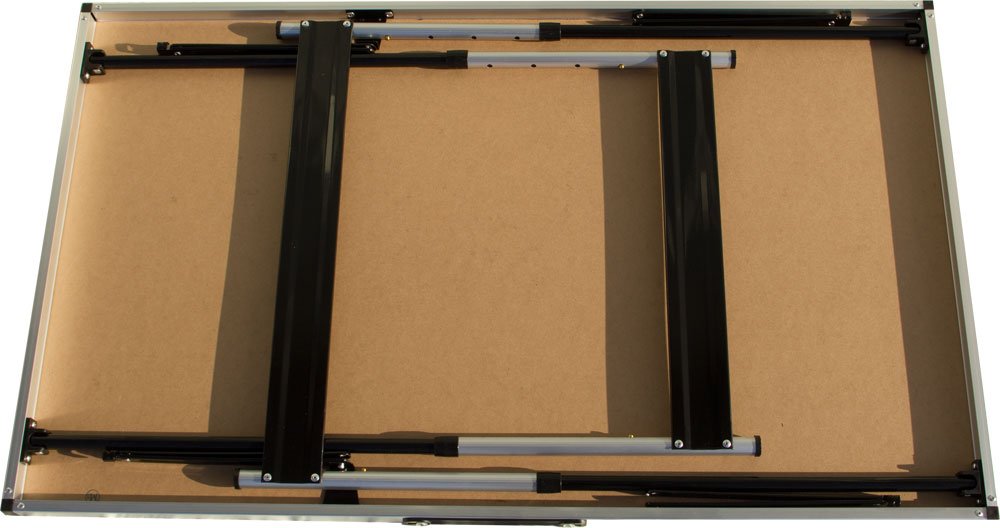 Lemodo Tapeziertisch schwarz klappbar | Arbeitstisch | Mehrzwecktisch höhenverstellbar | Flohmarkttisch 100 x 60 cm | Multifunktionstisch bis 30,0 kg belastbar
