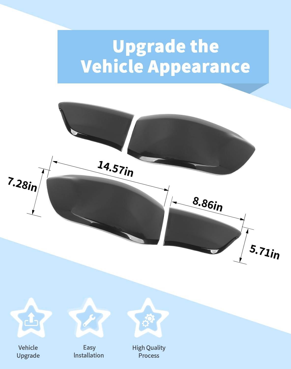 Voodonala Tail Light Cover Compatible with Jeep Compass 2017-2024, Smoke Black Rear Light Trim Guards Tint