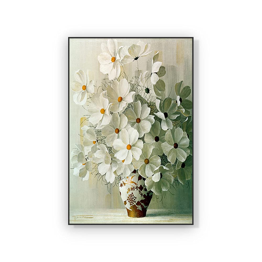 Pinturas Al Pintura Al Óleo Pintado A Mano,Flores Blancas Contemporáneas Con Textura, Pinturas Al Óleo Grandes Verticales, Arte Moderno, Abstracto, Lienzo, Arte De Pared, Pinturas, Sala De Estar,
