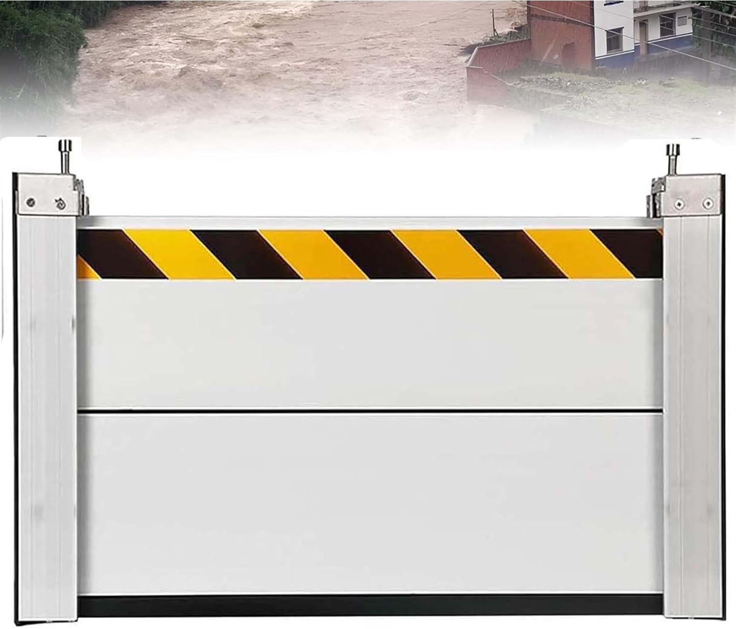 Miaoxiao One Color Flood Protection Barrier Flood Protection Baffle Aluminum Reusable Flood Garage Door Flood Barrier Threshold Kit Flood Flood Barrier,100X60cm