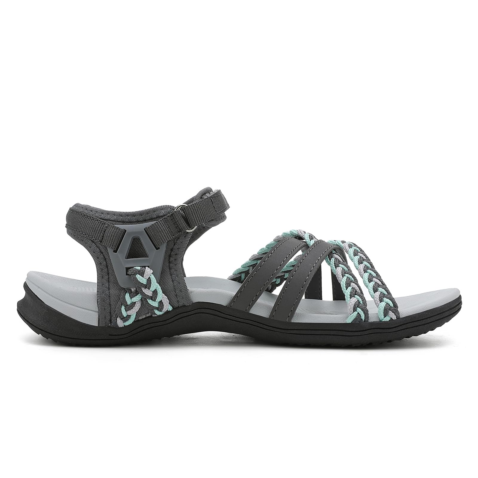 UBFEN Womens Hiking Comfort Sport Sandals Beach Vacation Camping Casual Sport Sandals with Adjustable Straps and Arch Support
