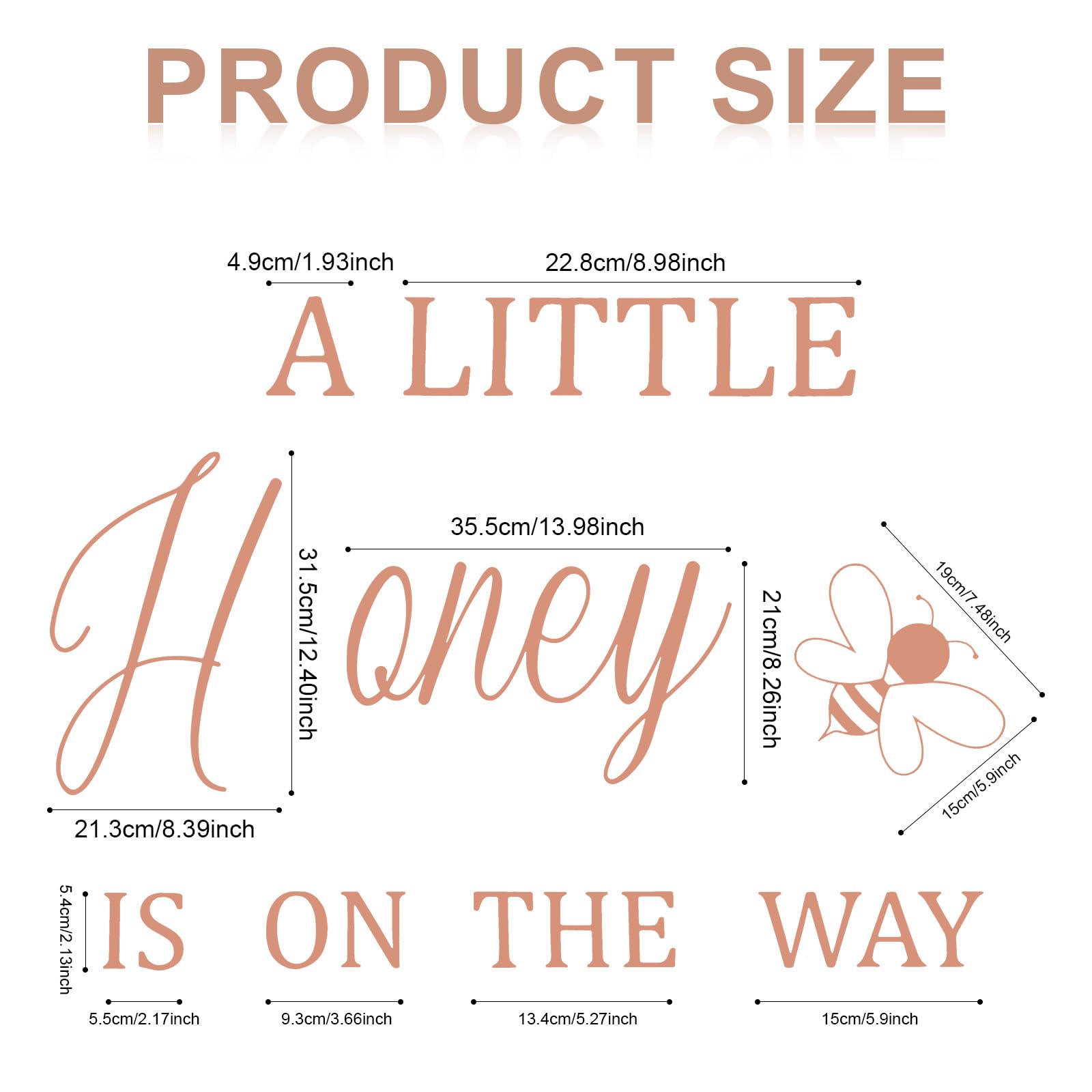 A Little Honey Bee is on The Way Baby Shower Party Decal - Image 2