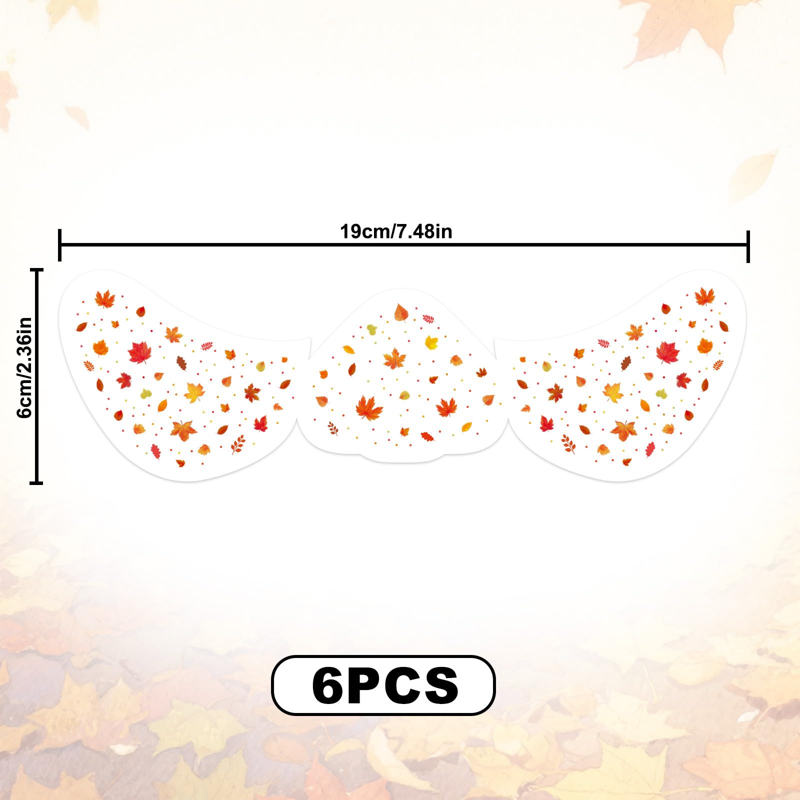 6pcs Fall Face Stickers - Image 2