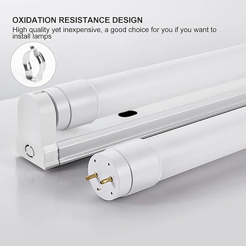 Miniatura 6 de Cabilock 100 Uds LED T8 U Clips Soporte Tubo Fluorescente Lámpara de Acero Inoxidable Soporte de Lámpara Portalámparas de Tubo para Bombillas LED de