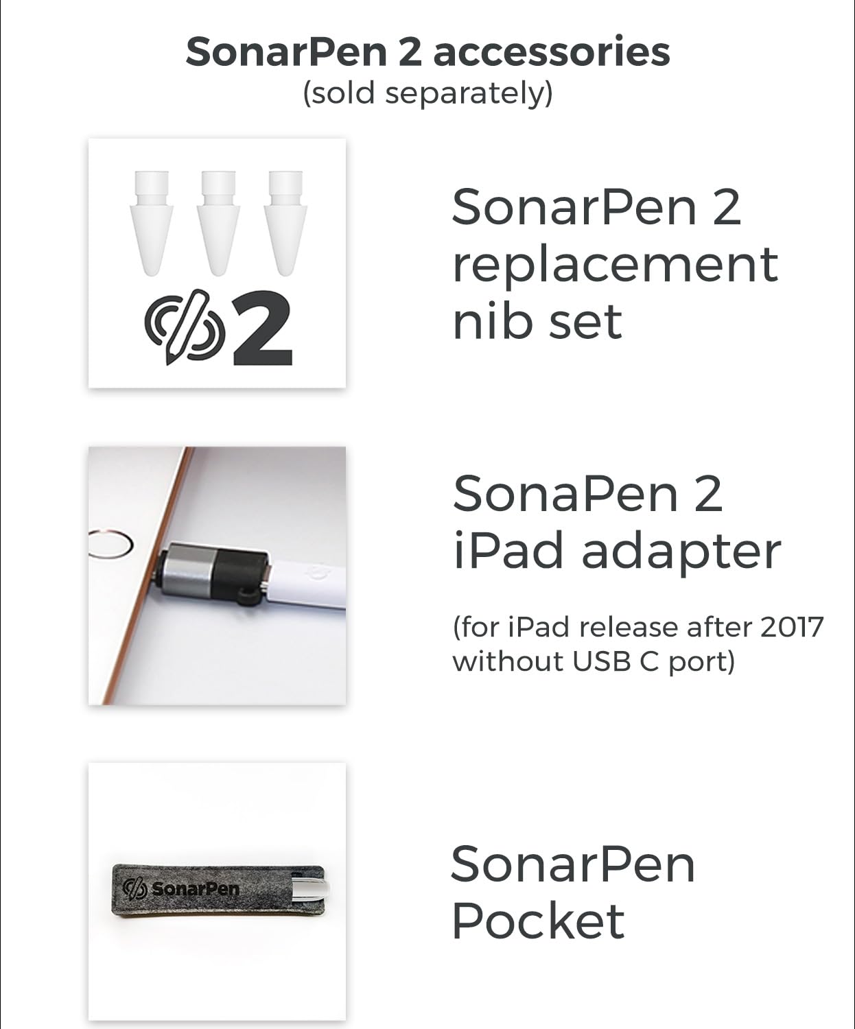 SonarPen 2 - Lápiz capacitivo sensible a la presión para iPad con 2.000 lecciones de dibujo