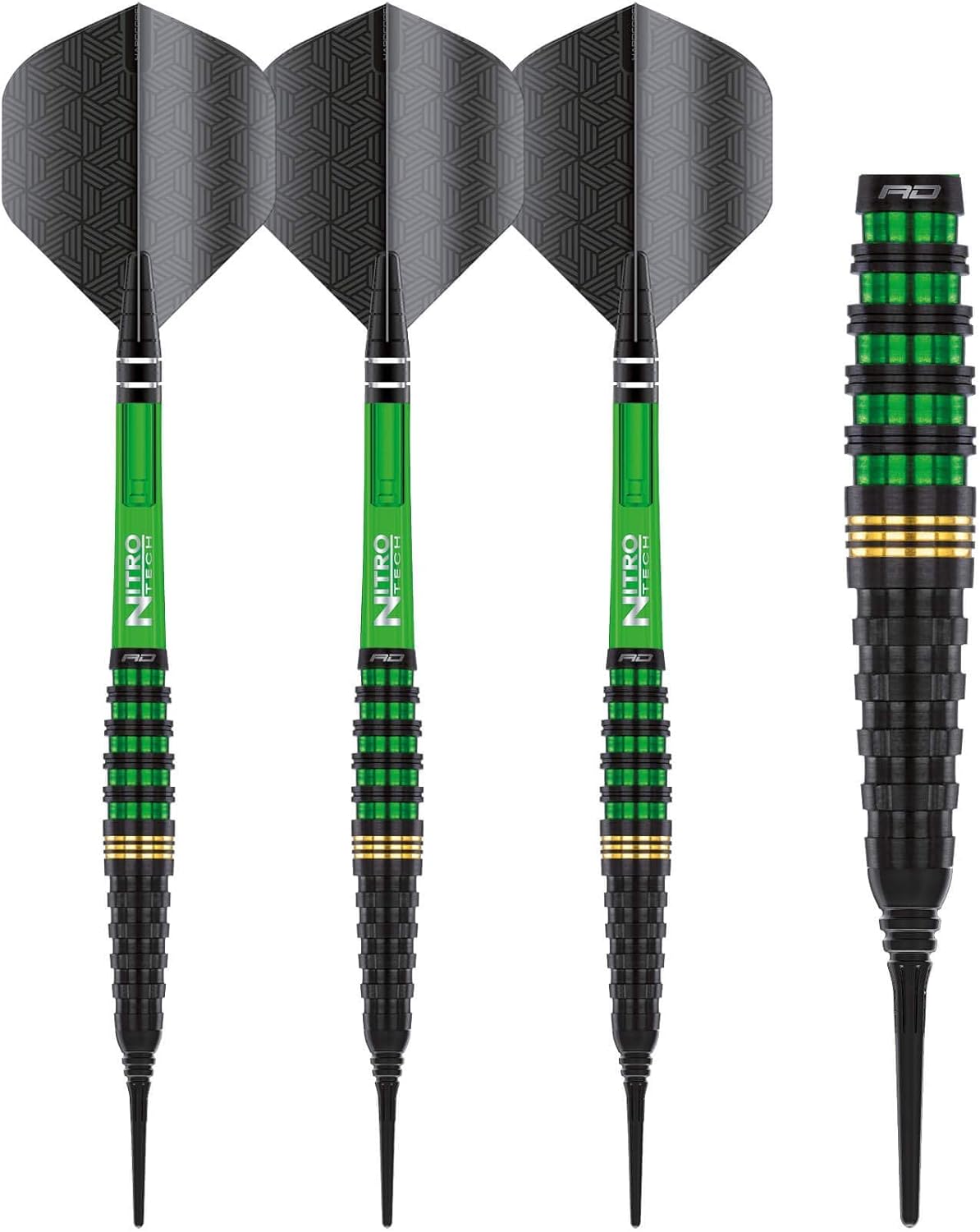 RED DRAGON Krypton Tungsten Professional Darts Set with Flights and Nitrotech Shafts (Stems)