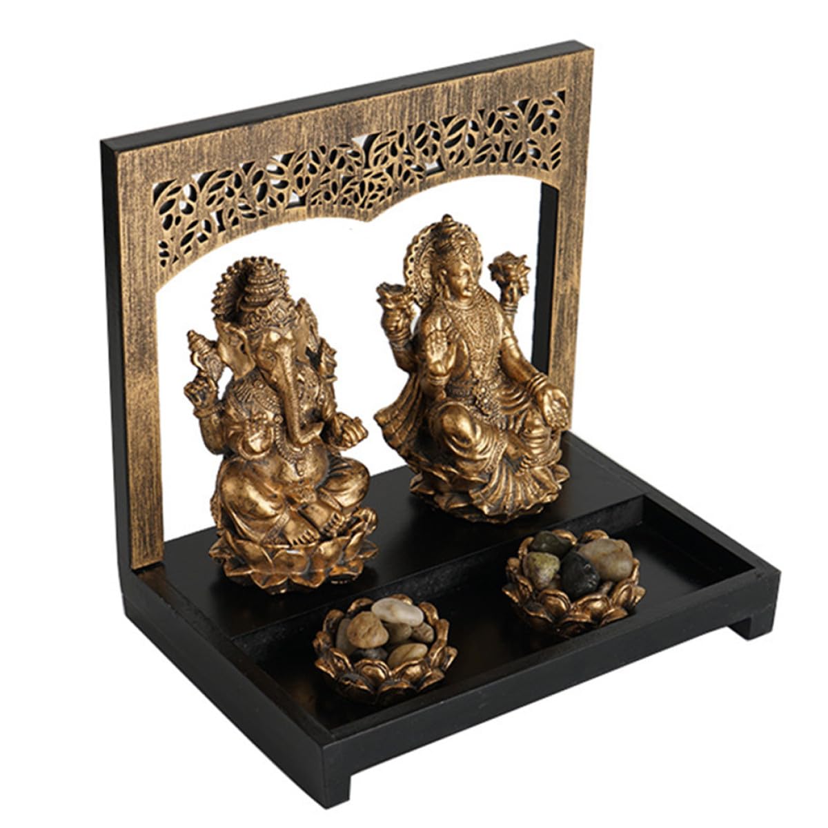 Statua in Resina di Buddha Portacandele Decorativo da Meditazione e Salotto 10 Cm