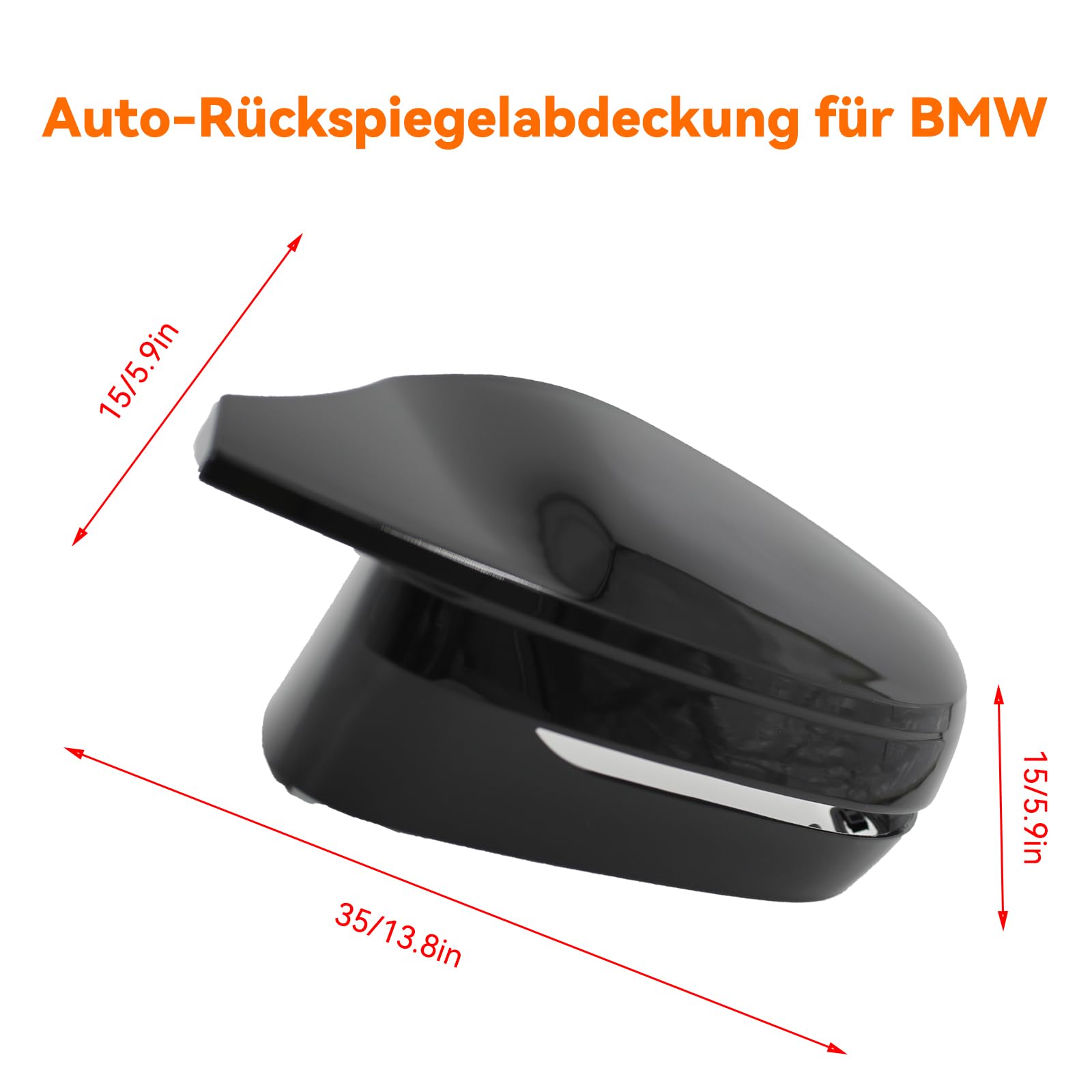 Nakładka na lusterko samochodowe, pasuje do BMW G20 G21 G28 G22 G23 G30 G38 G11 G12 G15 G16 tylko model z lewostronnym kierowaniem, błyszcząca czerń (1 para)