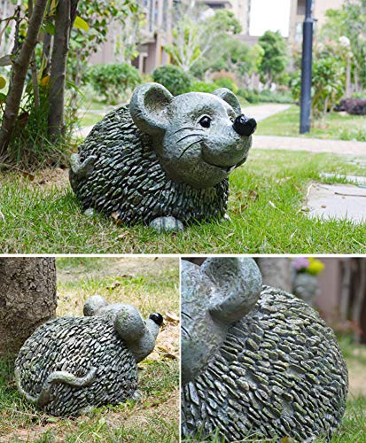 Statue animal de jardin hérisson résine durable résistant intempéries - 7