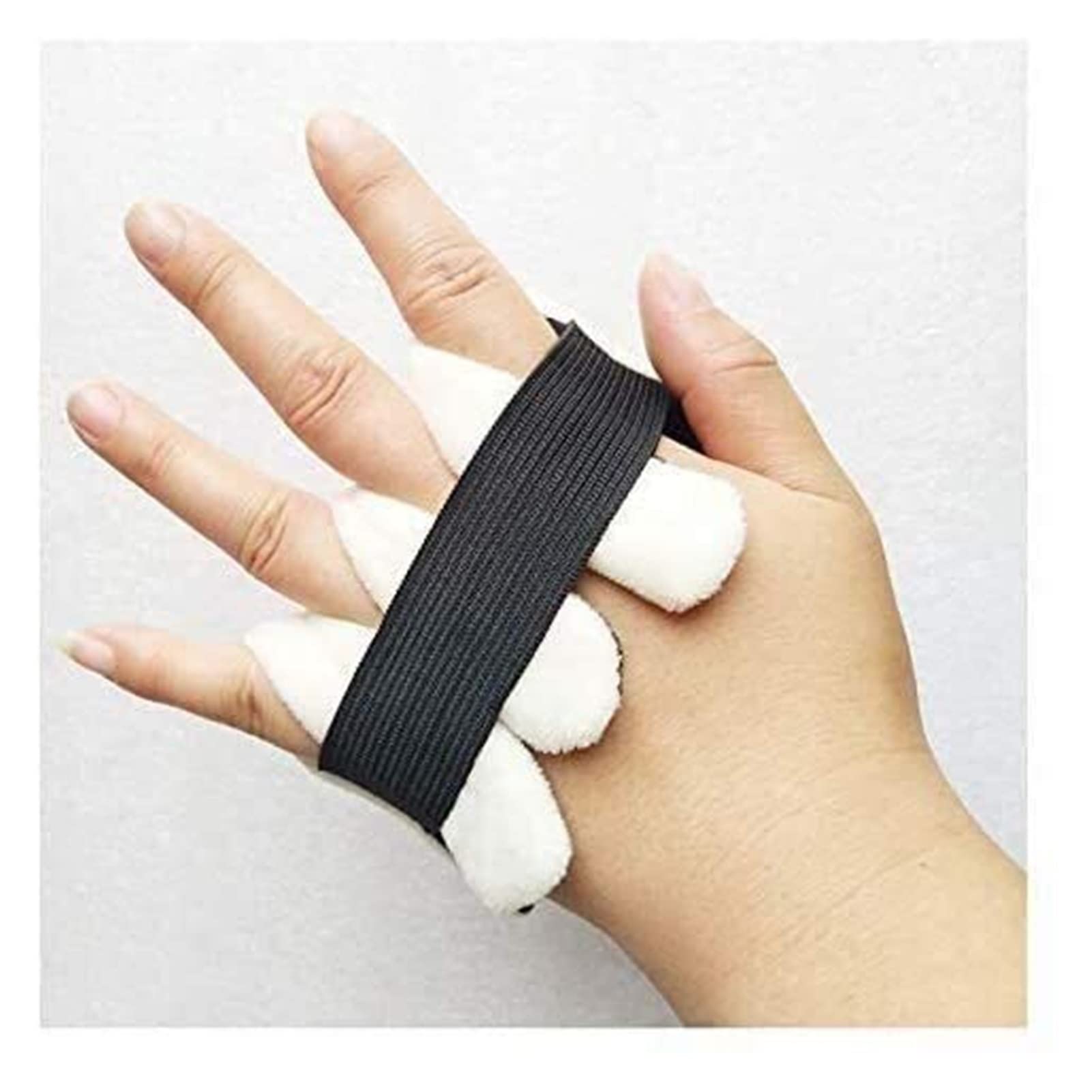 Corrector de juanetes Protector separador de dedos Separador de dedos Cono de rehabilitación de dedos con separador de dedos, dedos separados de algodón, ayuda para manos y dedos para contracturas y