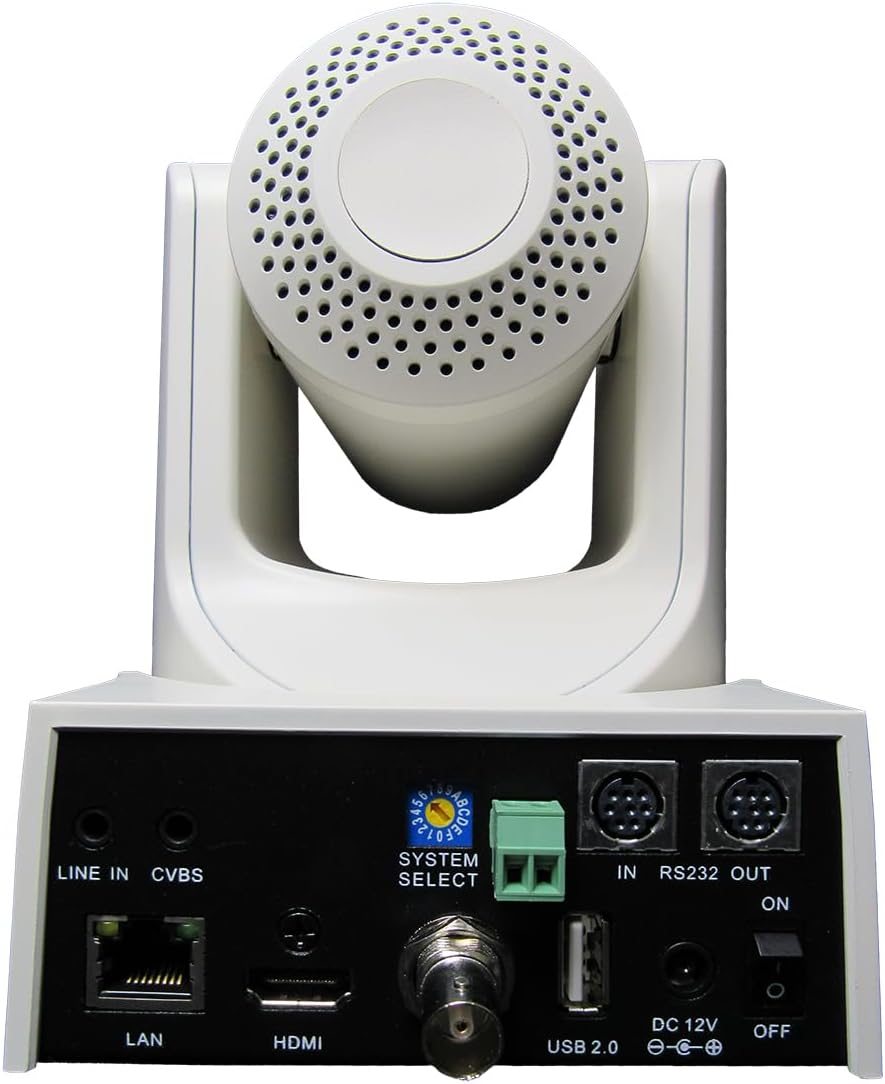 PTZOptics Live Streaming Cameras - 1080P Indoor PTZ Cameras with SDI, HDMI and IP Control + PoE (30X-SDI, White)
