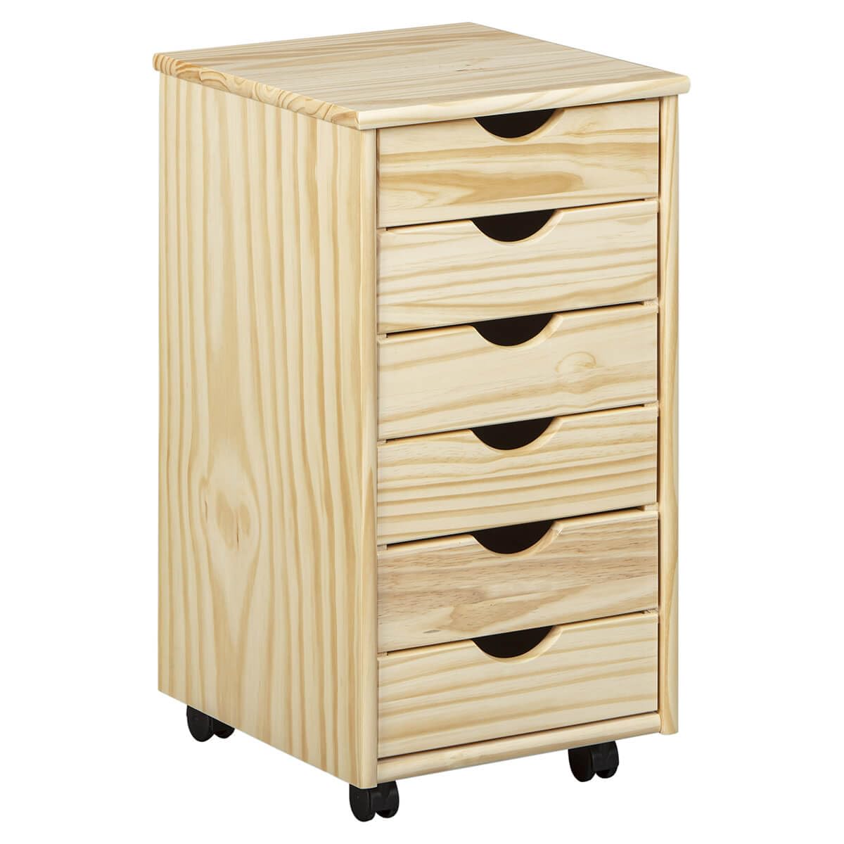 AltoBuy Oliver - Caisson 6 Tiroirs Bois Massif Naturel