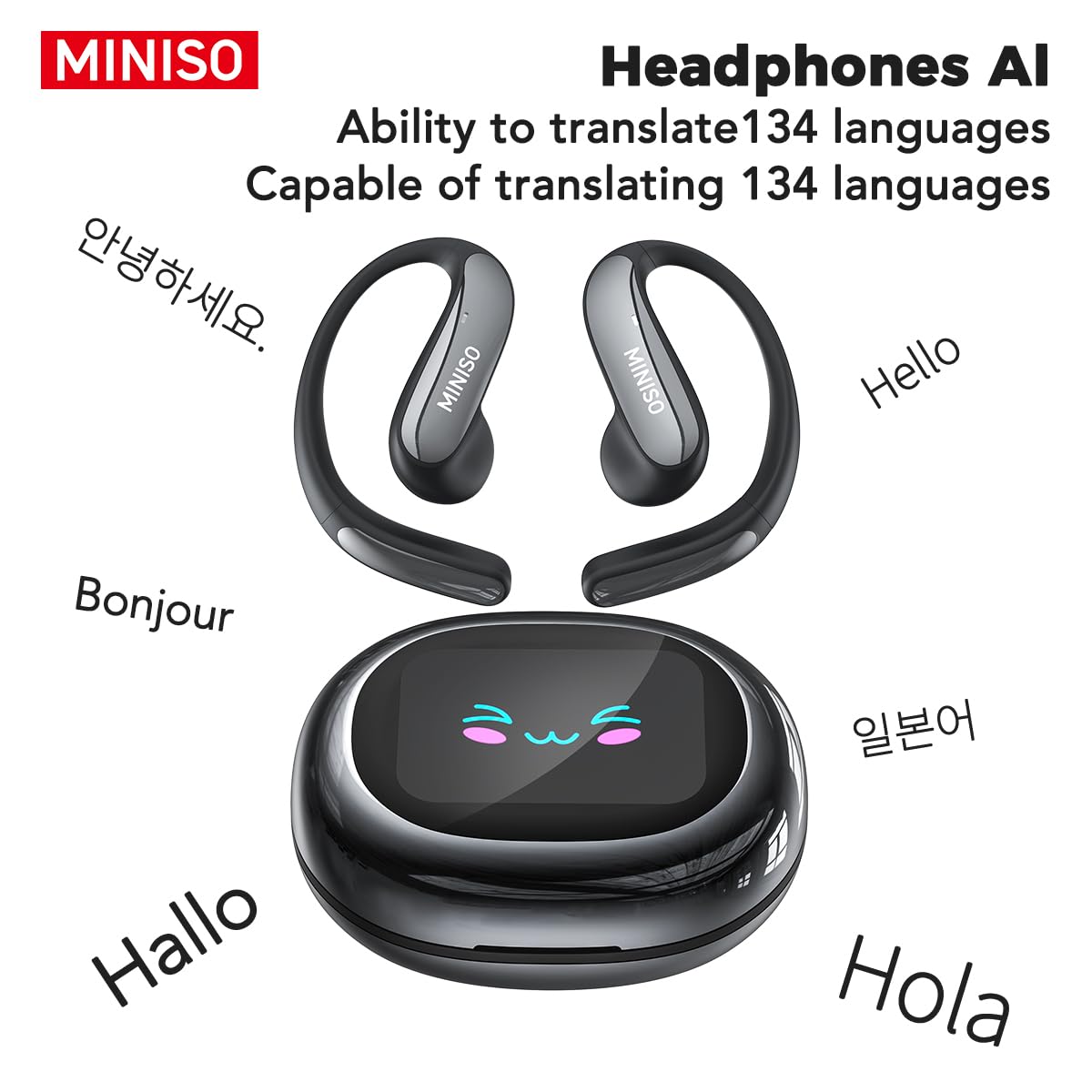 MINISO ワイヤレスイヤフォン MS203 Amazon.com: MINISO MS203 AI Translation Ear Buds Real Time