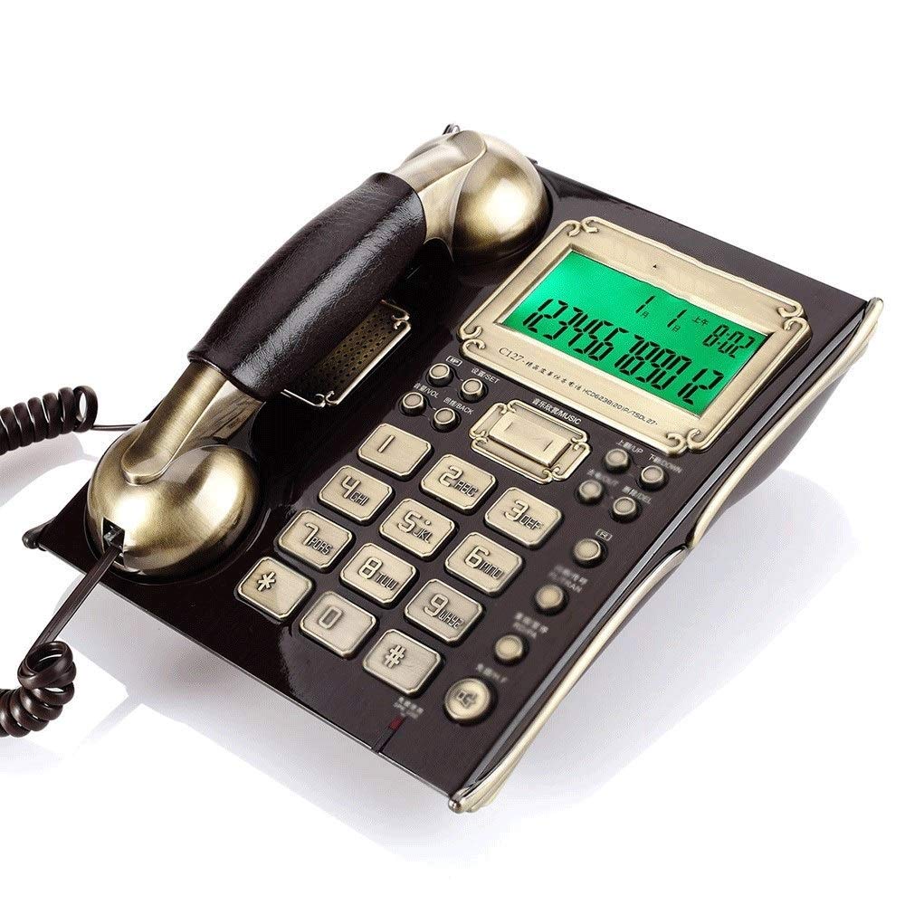 Décoration de téléphone Continental Filaire Antique de téléphone à Cadran Rotatif rétro (B)
