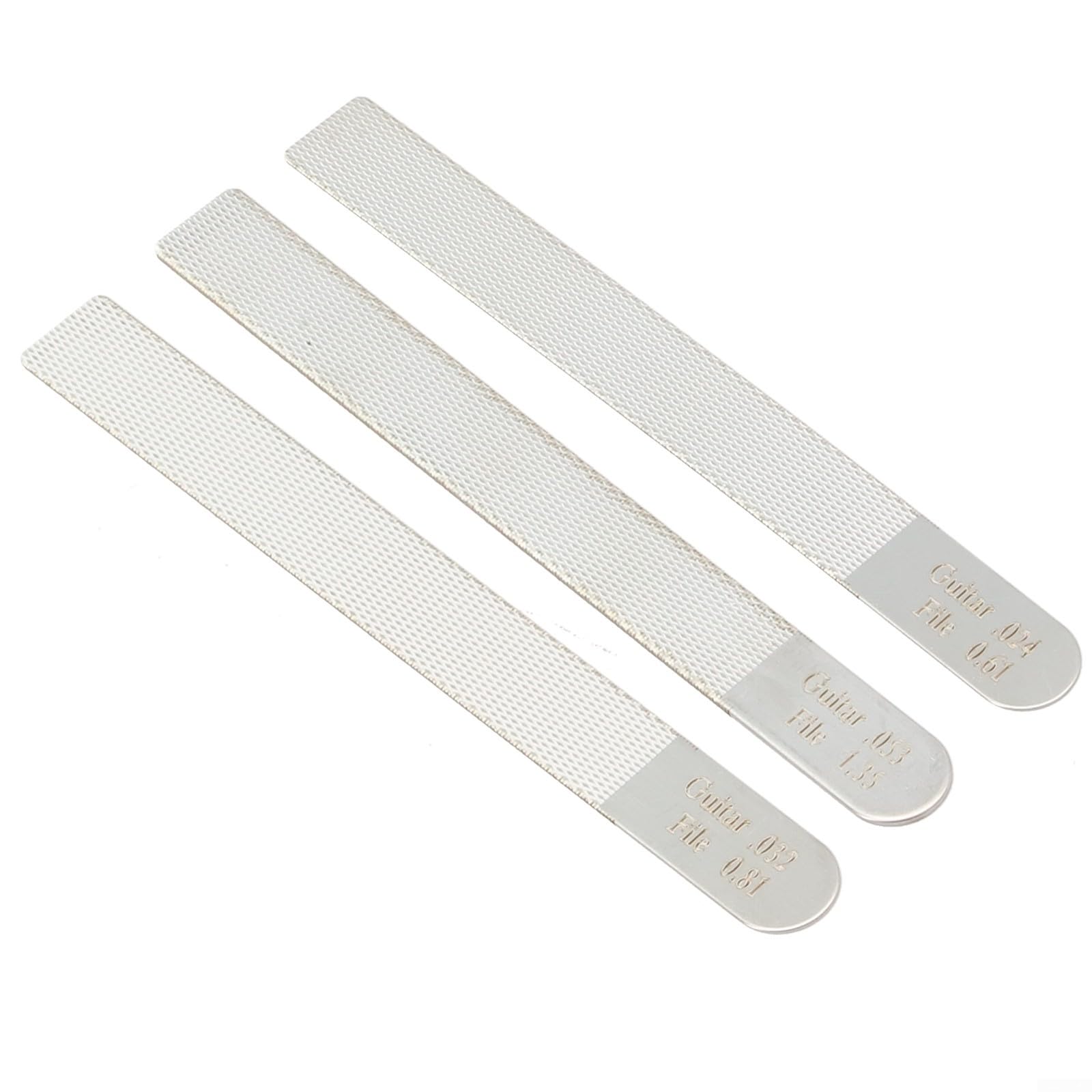 Juego de 3 limas de tuerca de guitarra, kit de reparación de guitarra de acero inoxidable, kit de reparación de limas de traste de guitarra para la mayoría de guitarristas, luthiers, bajistas