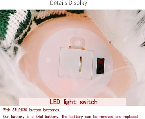 Miniatura 3 de Decoraciones de gnomos de Navidad iluminados, 5 piezas de decoraciones de mesa de Navidad de 14 pulgadas, hechas a mano, gnomos de felpa suecos,