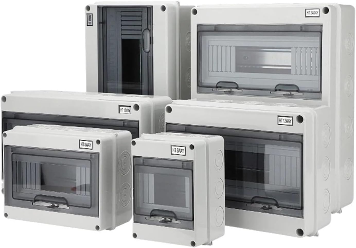 ジャンクションボックス PCプラスチック 屋外電気 IP65 防水 配電ボックス スイッチボックス 安全 多用途(HT-15WAY) HT 2/5/8/ 12/15/18/24 ウェイシリーズジャンクションボックス PC プラスチック屋外電気 IP65 防水防塵配電スイッチボックス -  AliExpress Co. 耐候性 ... 配電ボックス 5/8/12/15/18/24ウェイプラスチック配電ボックスMCBボックスエンクロージャボックスジャンクションボックス