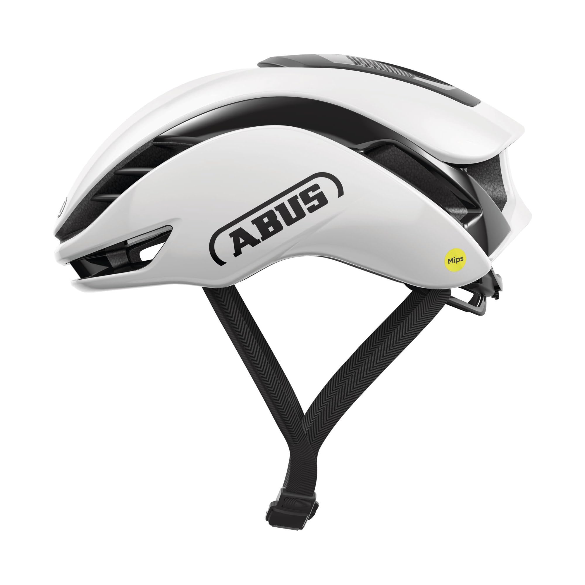 ABUS Rennradhelm Gamechanger 2.0 MIPS – High Performance Aerohelm, Größe M, Weiß