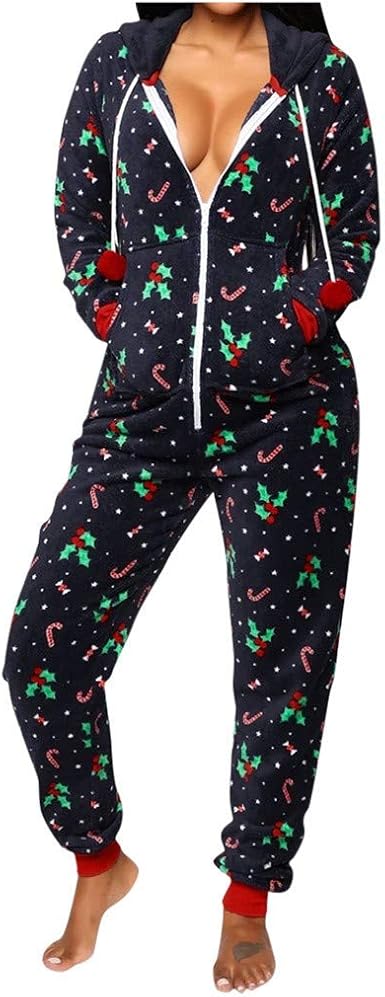 Funny christmas onesie pajamas for adults Clearance