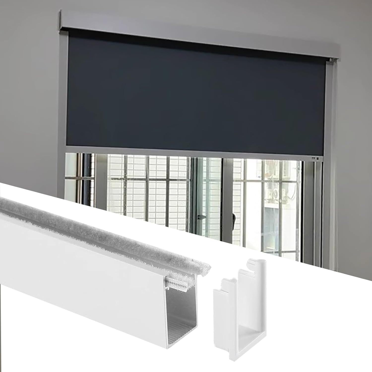 JvFbjLF Curtain Side Rail (cut-to-size), U-shaped Light-blocking Panel(75cm/29.5inch)