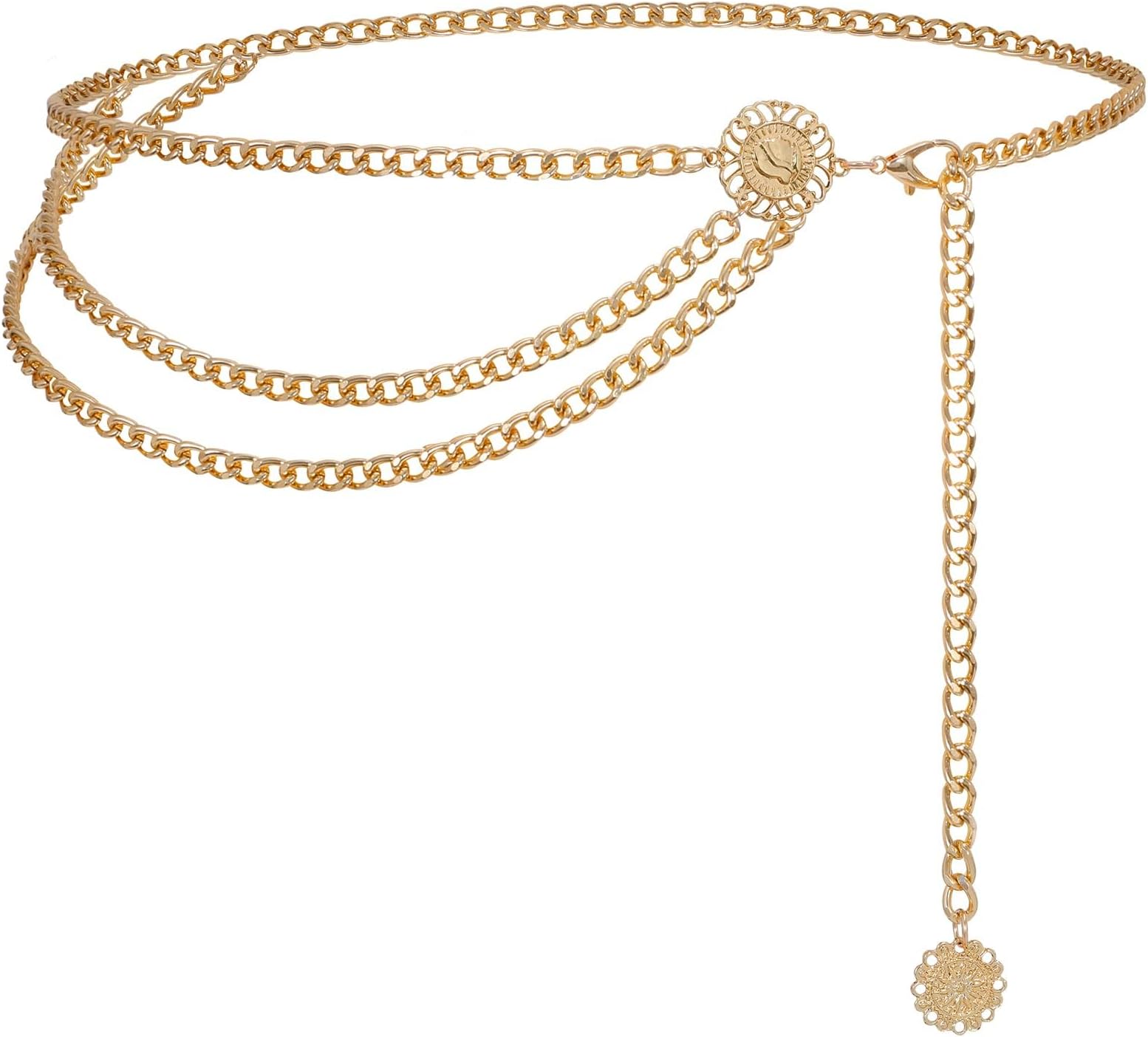 Dainty Gold Chain Waist Chain Bracelets Set for Women 14K Real Gold Plated Link Chain Bracelets for Women Trendy Gold Stackable Bracelets for Jewelry Gifts Women