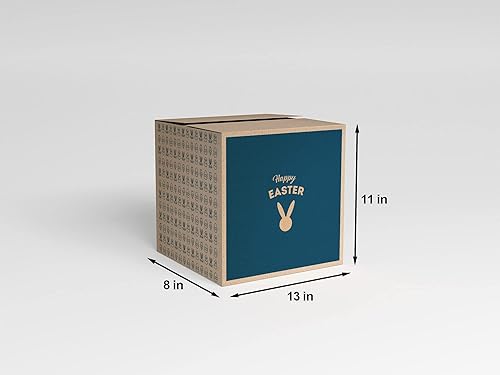 Miniatura 3 de Cesta de Pascua azul para niños y adultos (40 artículos) – Cesta de regalo llena de caramelos, bocadillos, golosinas y conejo de Pascua de peluche