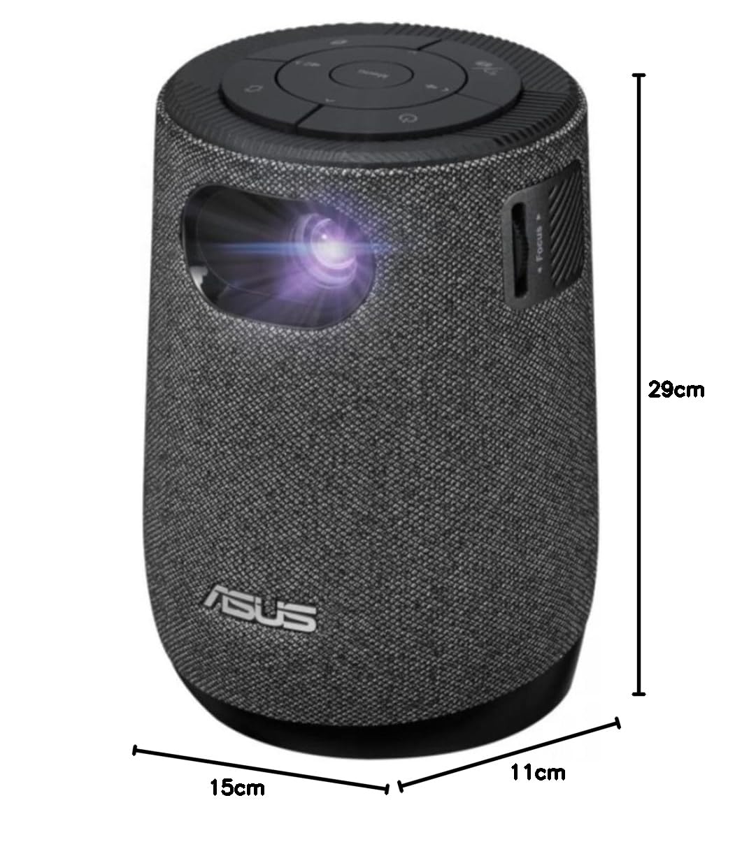 ASUS ZenBeam Latte L1 Portable LED-Projektor (300 Lumen, 720p, Sound by Harman Kardon, 10W-Bluetooth-Lautsprecher, drahtlose Projektion, integrierter Akku, USB Typ-A, HDMI)