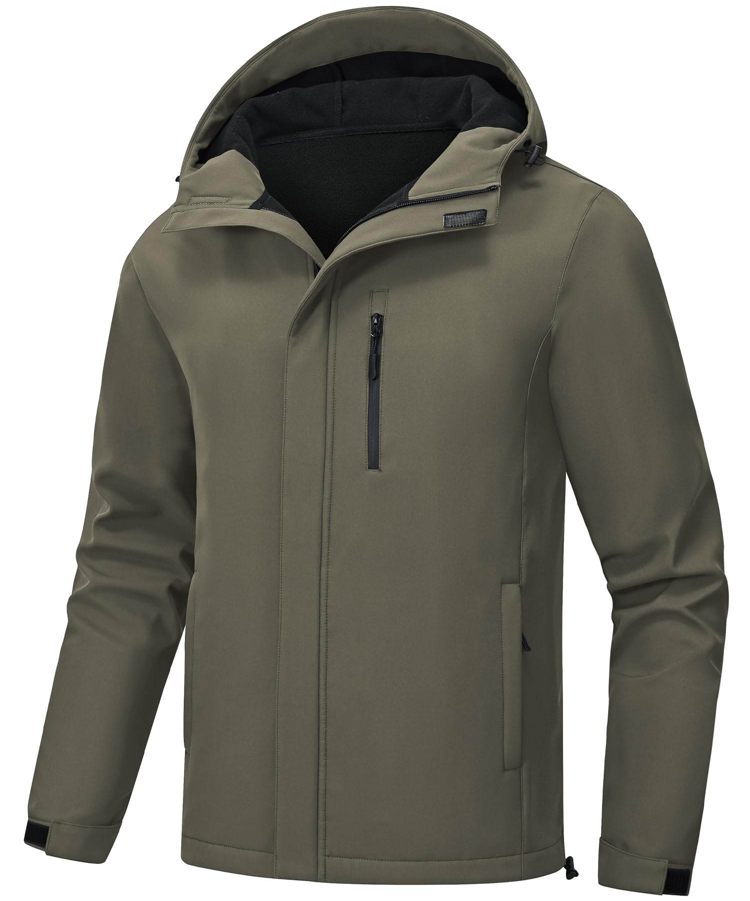 Huayuzh Softshelljacke für Herren Winterjacke Wasserdicht Winddicht Warme Fleece Gefüttert Regenjacke Wandern Camping
