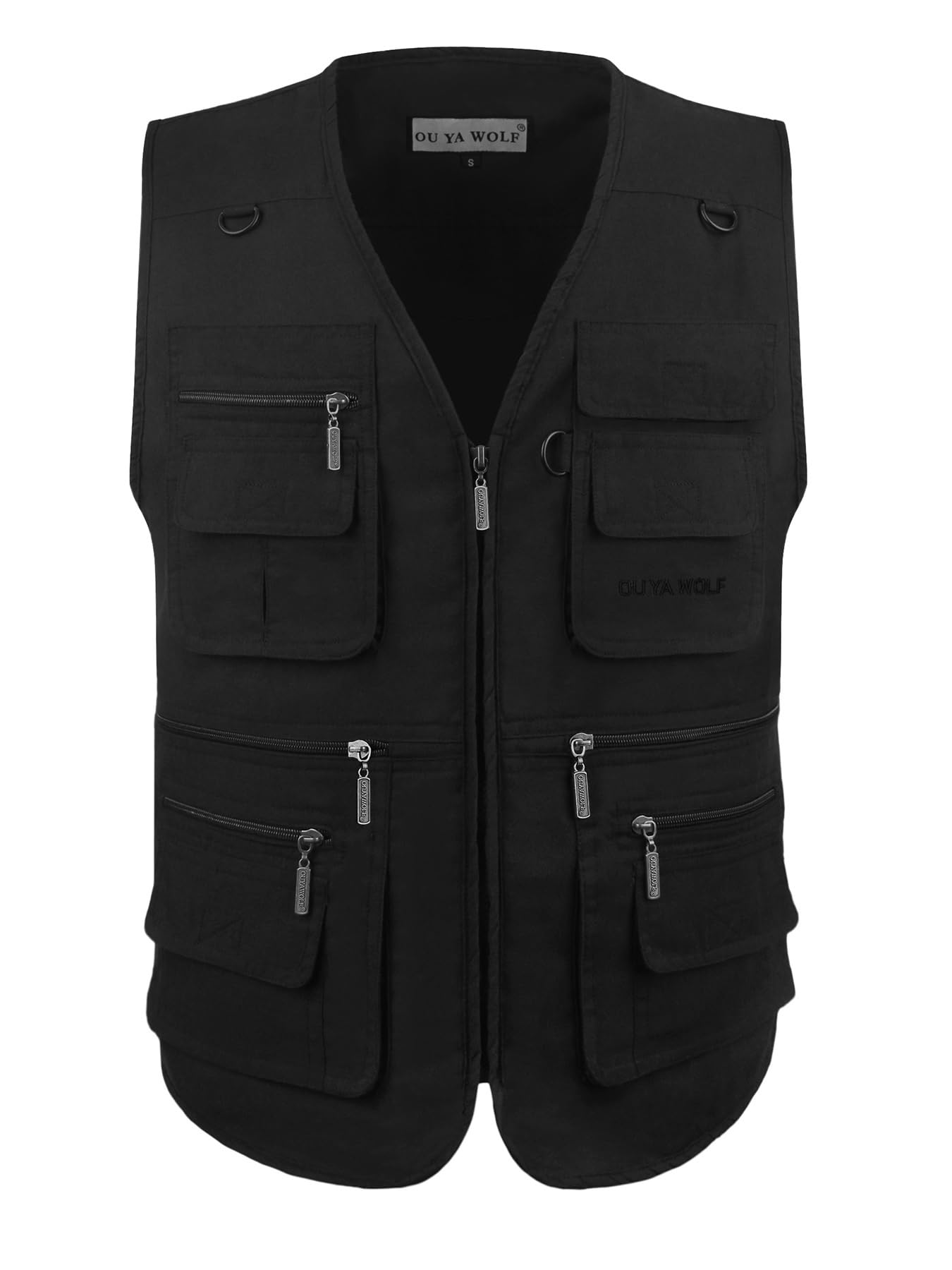 Men's Poplin Outdoors Travel Sports Multi-Pockets Work Fishing Vest