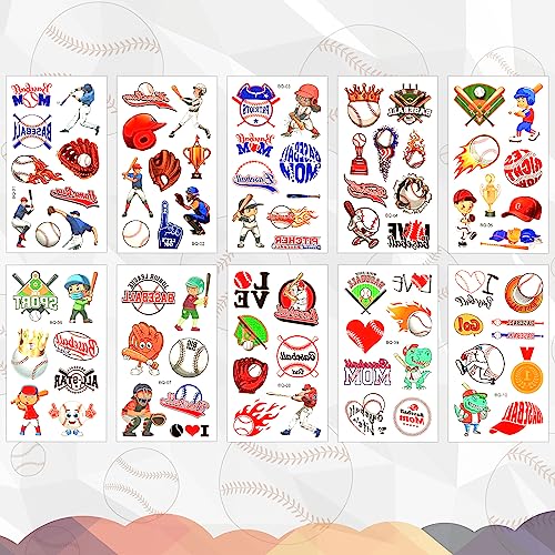 Luter 82095 30Pcs Baseball Temporary Tattoos thumb #2