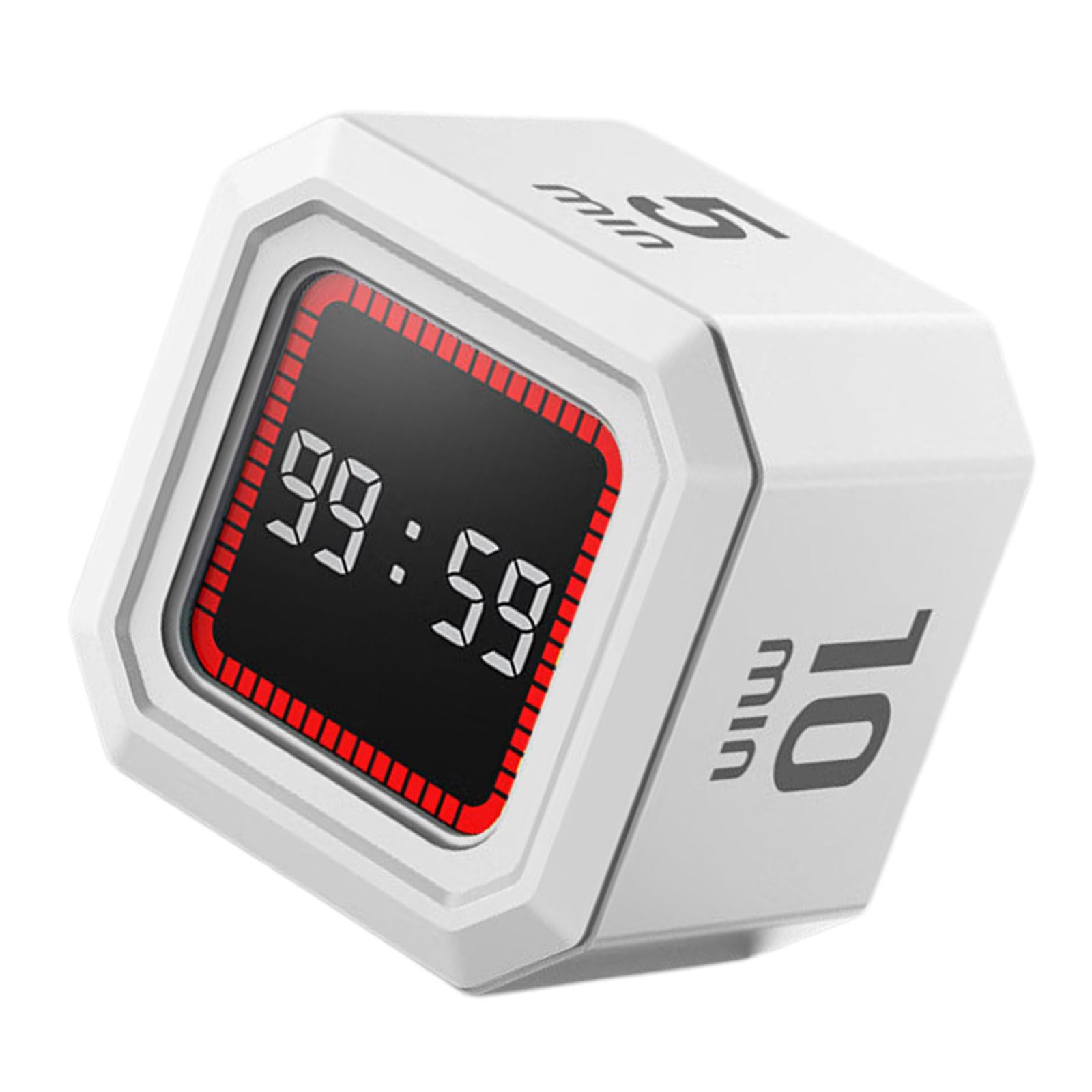 Carotoe White Countdown Clock Timer With Progress Display Adjustable Alarms 99 Minutes Ranging For Productivity And Task Management Digital Timer