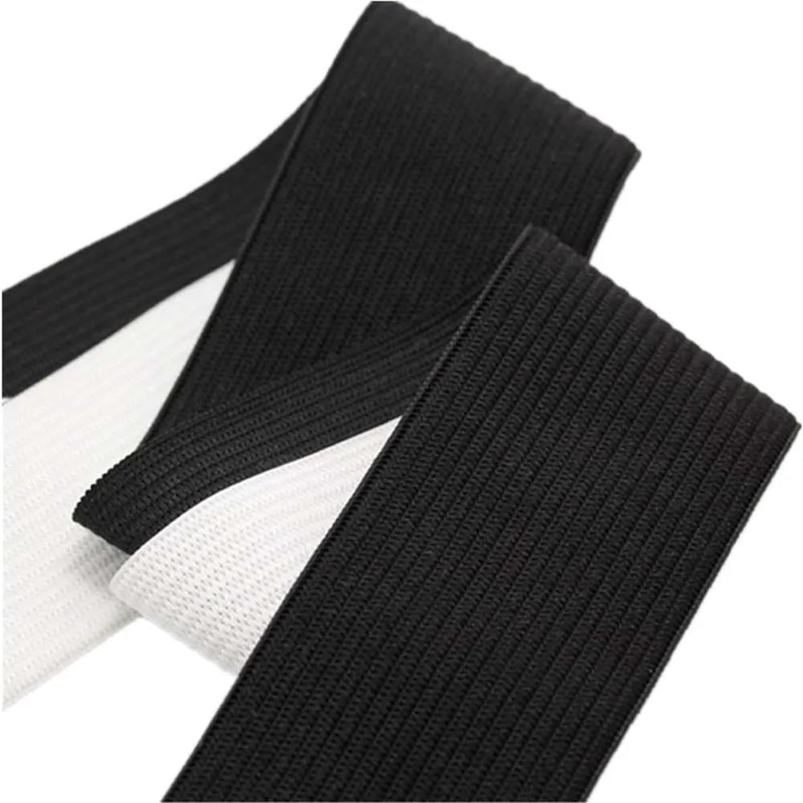 Bandas elásticas Banda elástica Ancha y Plana 8 Metros 20 mm/25 mm/30 mm/35 mm/40 mm/45 mm/50 mm Accesorios de Costura de Nailon Blanco y Negro, Negro, 45 mm(Schwarz,45mm)