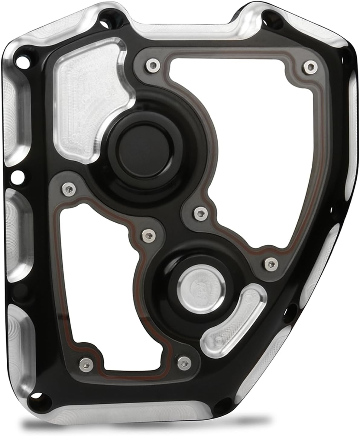 See Through Clarity Cam Cover for Harley 2001-2017 Twin Cam Dyna Softail Touring Models Motorcycle CNC Machined cam Cover (Contrast Cut)