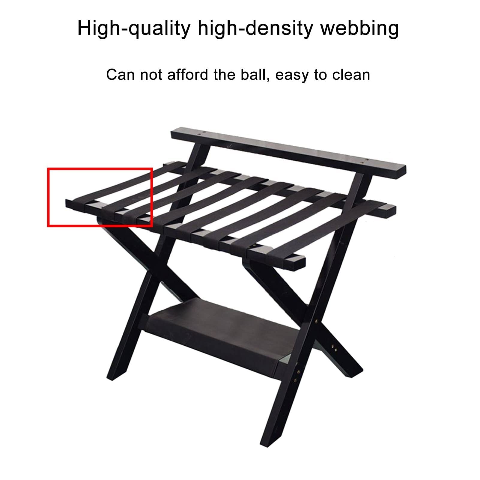 Soporte plegable para maleta, estante de equipaje resistente para hotel y hogar, estante de almacenamiento de doble capa de 200 kg de capacidad, soporte de cordón de nailon