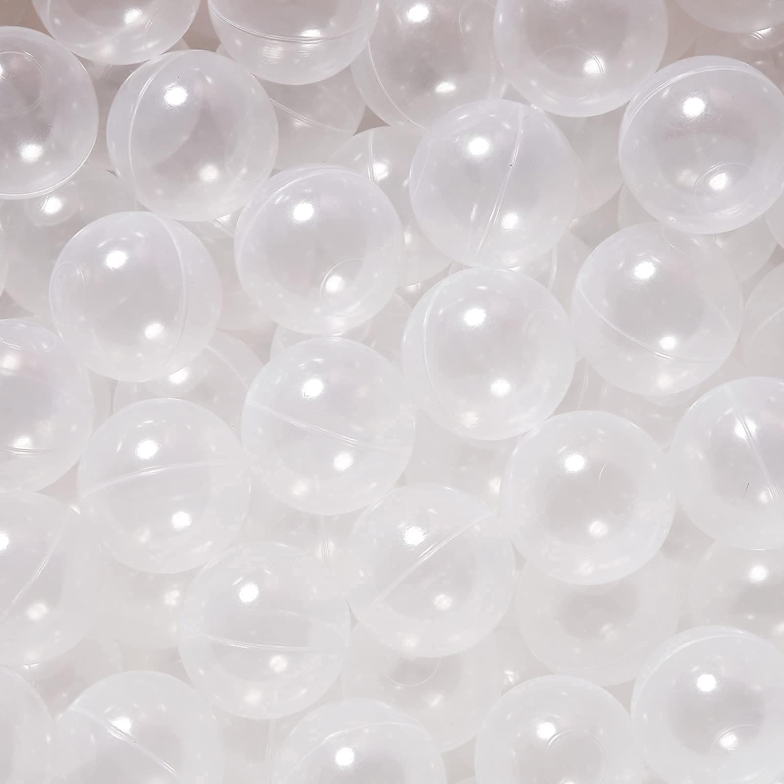 Ball Pit Balls for Kids, Plastic Refill 2.2 Inch Balls, 100 Pack, Bright Colors, Phthalate and BPA Free, Includes a Reusable Storage Bag with Zipper