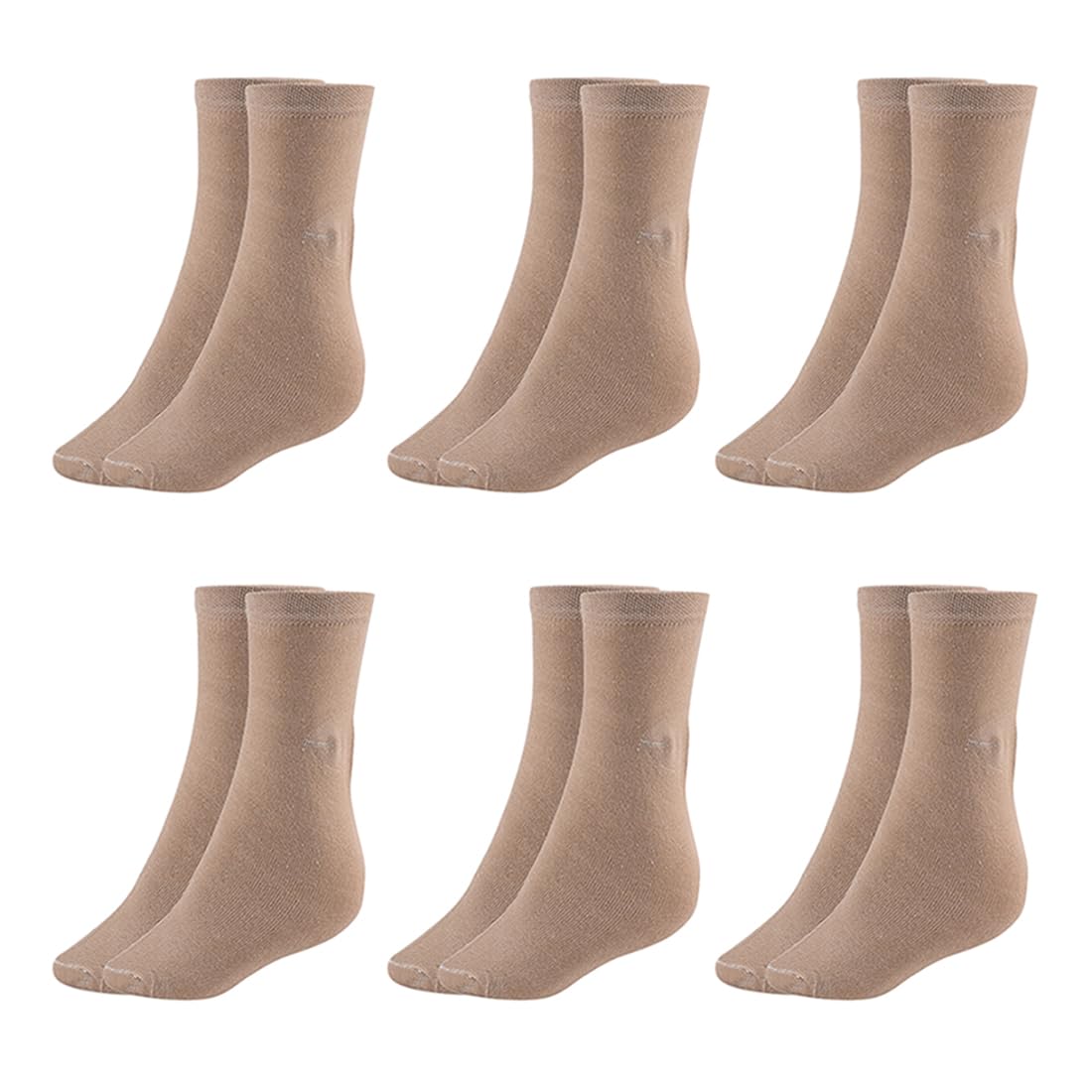 (Pack of 6 Pairs = 12 Socks Men Boys Cotton Lycra Calf Crew Length Running Gym Training Sports Activewear Basketball Football Cricket Tennis Atheletics Socks-image-8