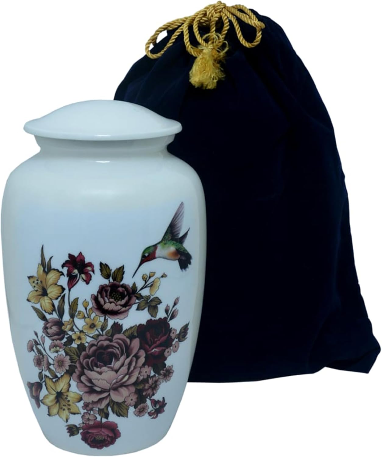 Urn for Human Ashes Adult White Decorative Urn, Burial Urns Ashes Adult Male