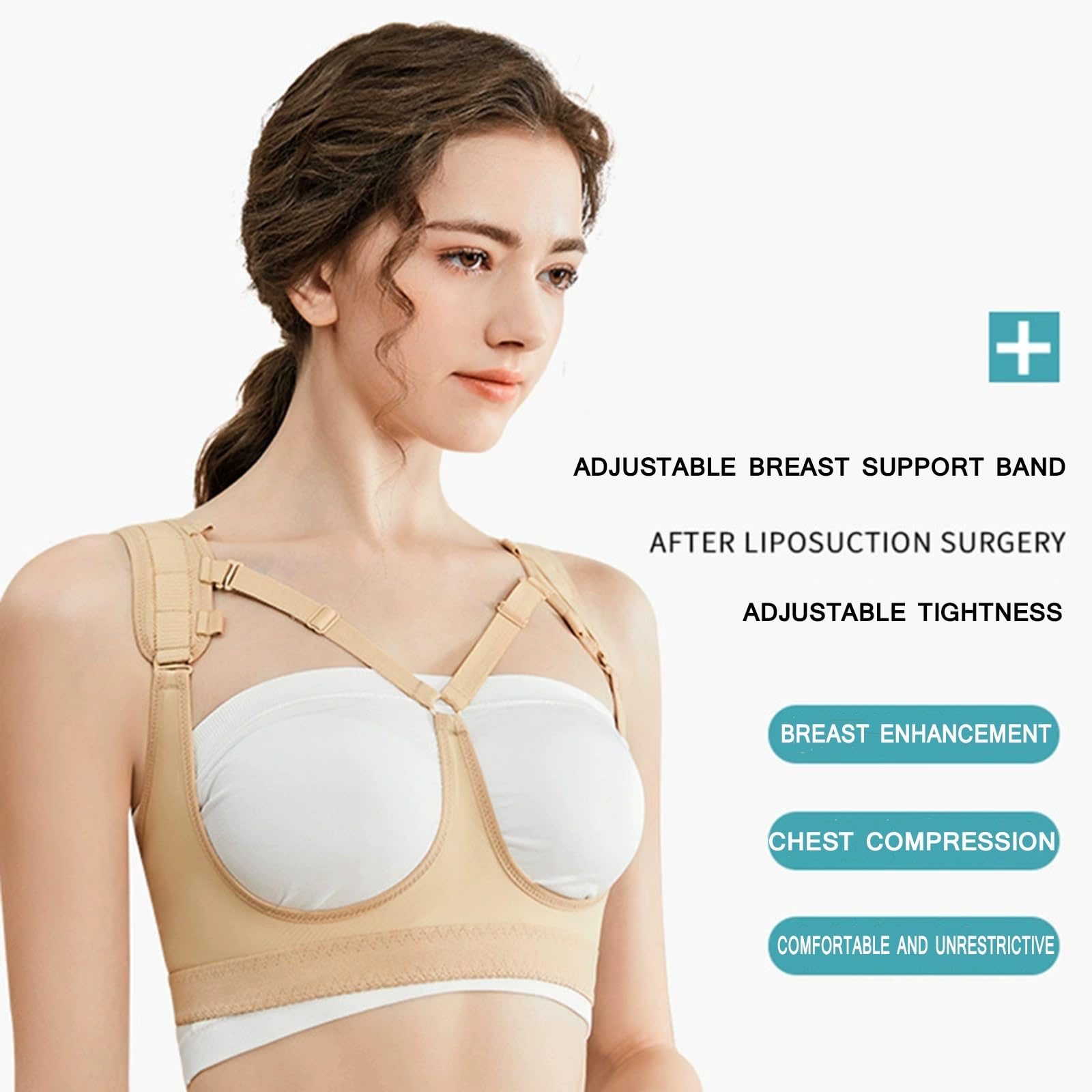 Reggiseno compressivo Post-operatorio per chirurgia mammaria, per Recupero Dopo Aumento, Lifting e riduzione Seno
