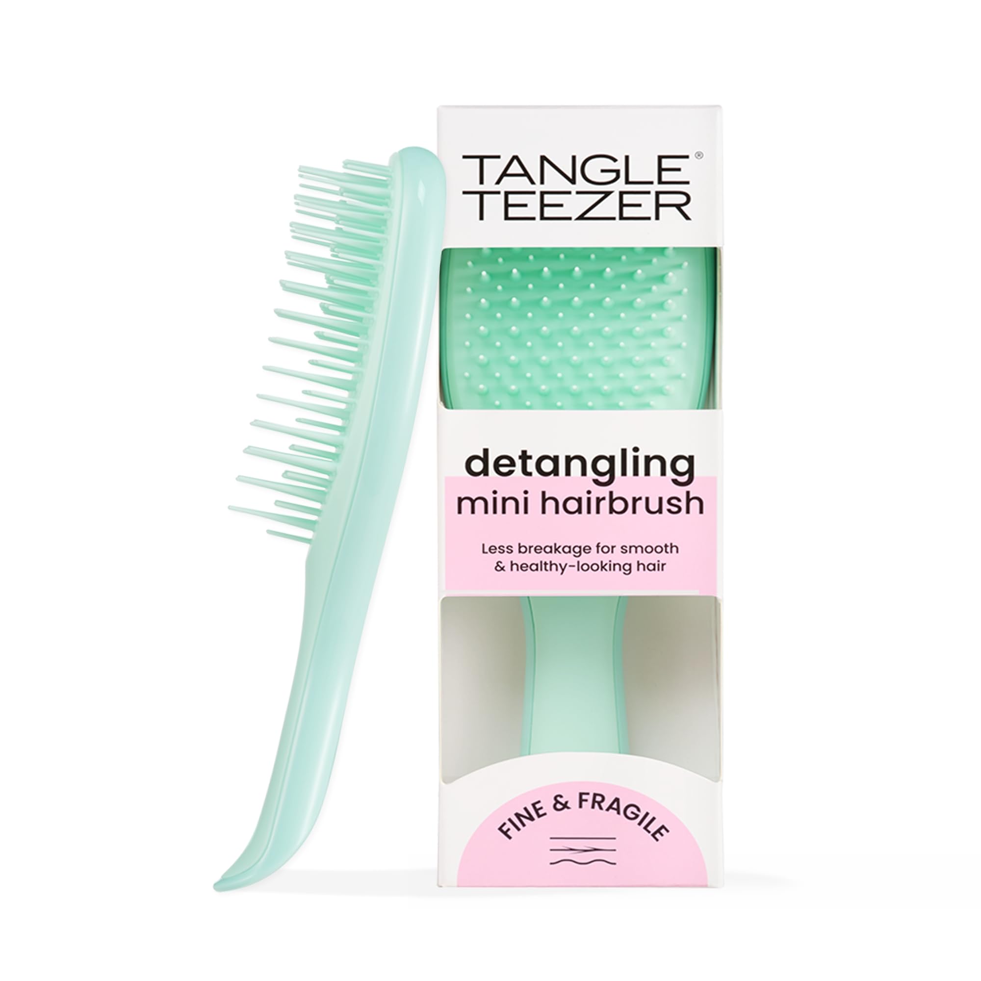 Tangle Teezer Mini Ultimate Detangler Fine and Fragile, For Wet & Dry Hair, Detangling Brush for Thin & Fine Hair