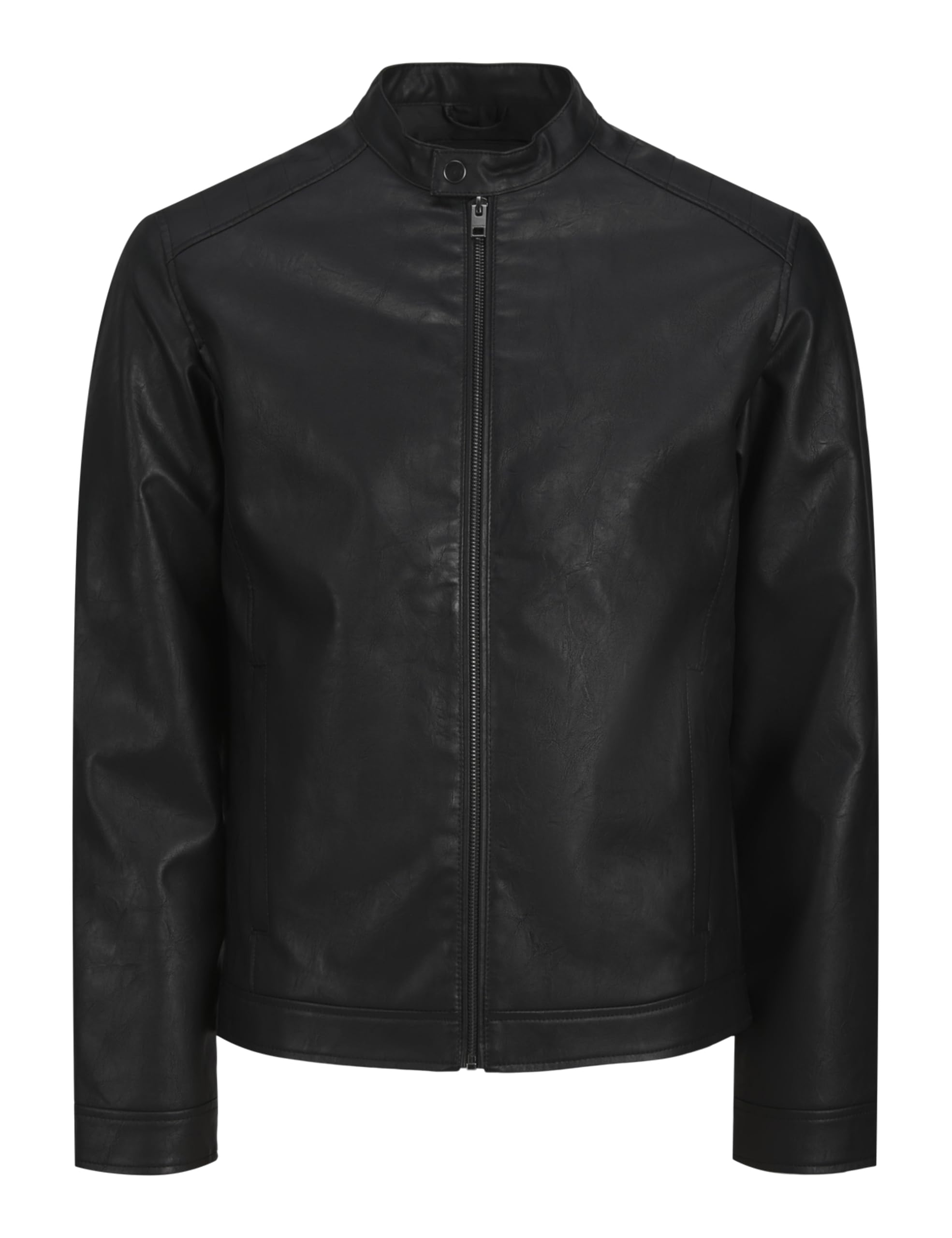 JJ REBEL Męska kurtka Jrebcaleb Pu Jacket Noos, czarna, L, czarny, L