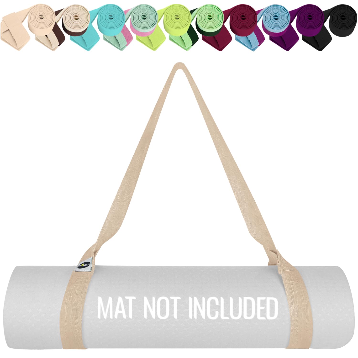 Sangle De Transport Pour Tapis De Yoga - 2 Pièces En Silicone Antidérapant - 50 Cm - Pour Rangement Et Voyage