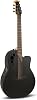 Ovation Pro Series Elite 2078TX Deep Contour Electric Acoustic Guitar - Solid A-Grade Sitka Spruce Top - Lyrachord Body - Adamas Nuova Coated Strings - Black Textured - 2078TX-5-G