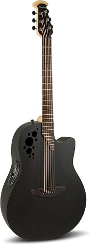 Miniatura 8 de Ovation - Guitarra acústica y eléctrica, derecha, negra texturizada, 4 cuerdas (B778TX-5)